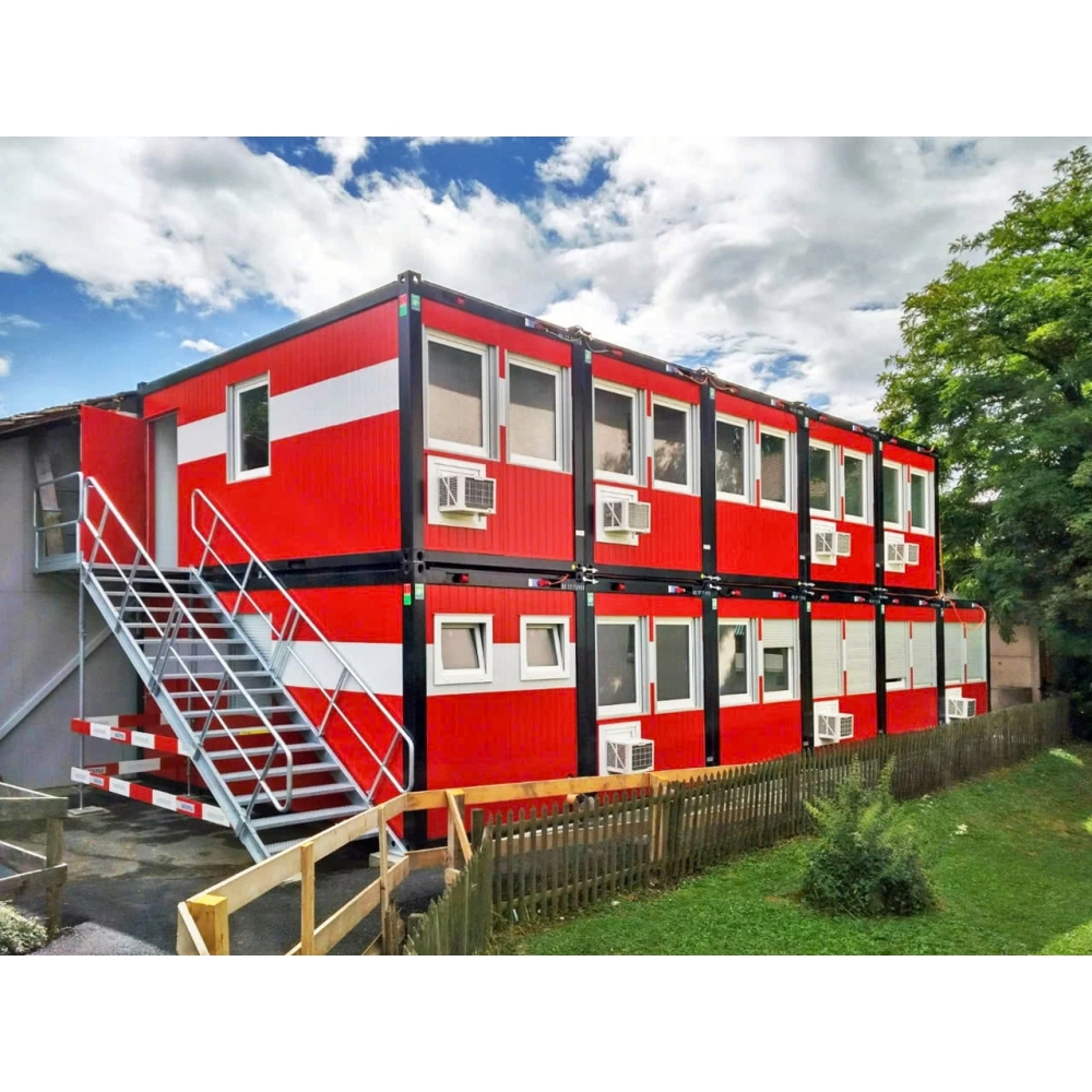 Office buildings and cabins