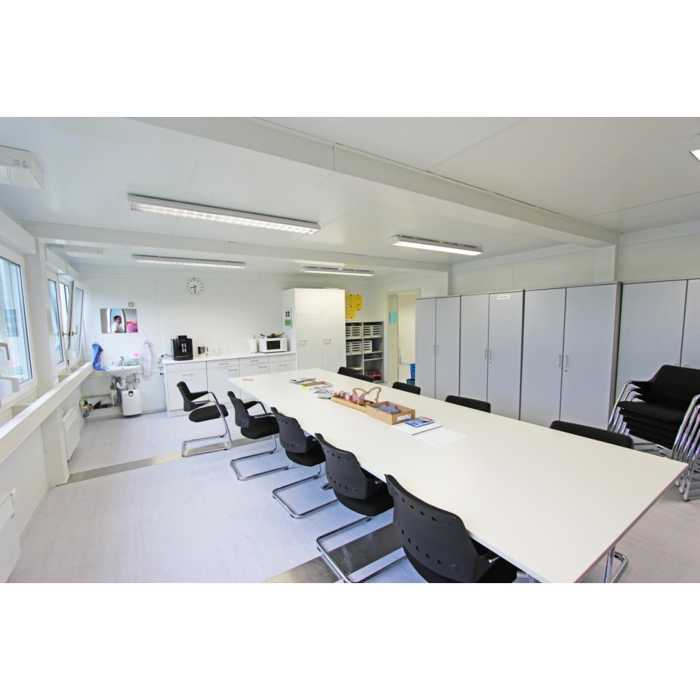 Office buildings and cabins