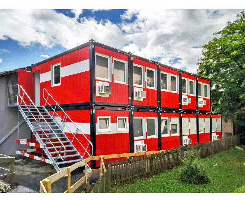 Office buildings and cabins